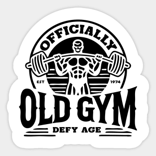 Officially Old Gym t-shirt Sticker